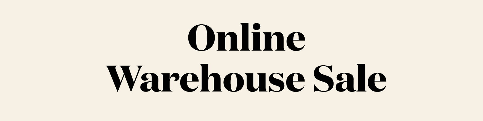 Online Warehouse Sale