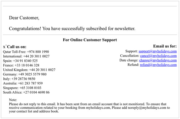 Thanks For Subscribing Newsletter