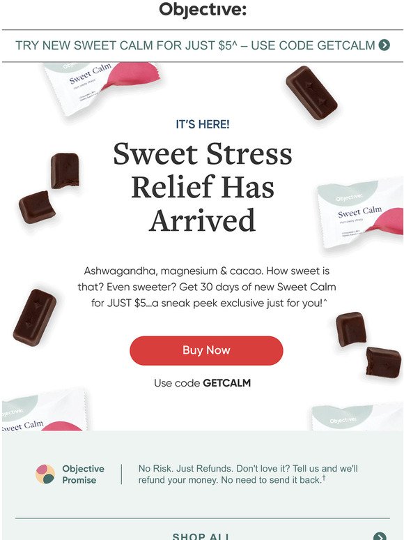 New! Stress relief never tasted so sweet