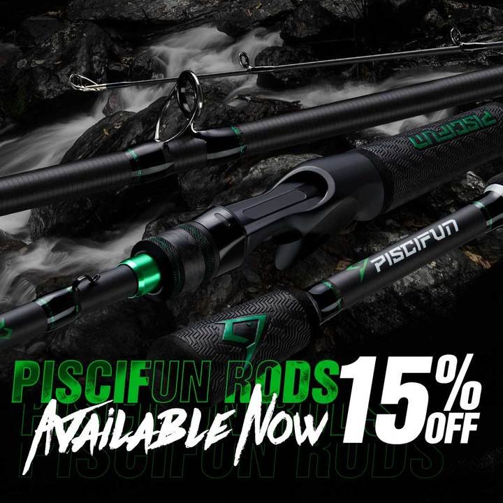 Piscifun: 15% OFF on Piscifun Rods &20% OFF on Clearance Sale