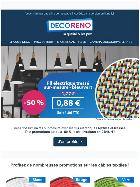 Crez vos propres luminaires avec le cble textile !