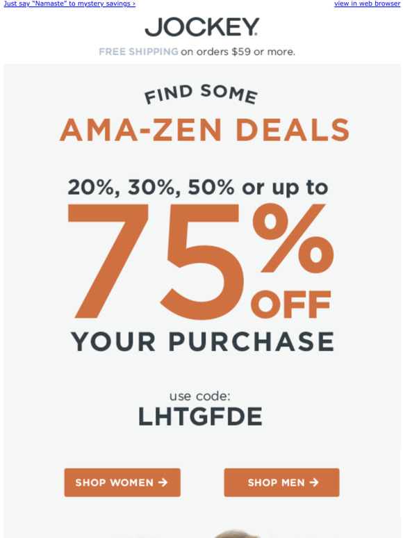  Inhale, Exhale...Up to 75% OFF!