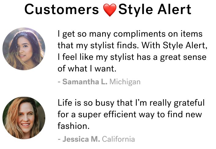 Customer loves Style Alert