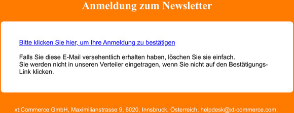 Bitte besttigen Sie Ihre Anmeldung