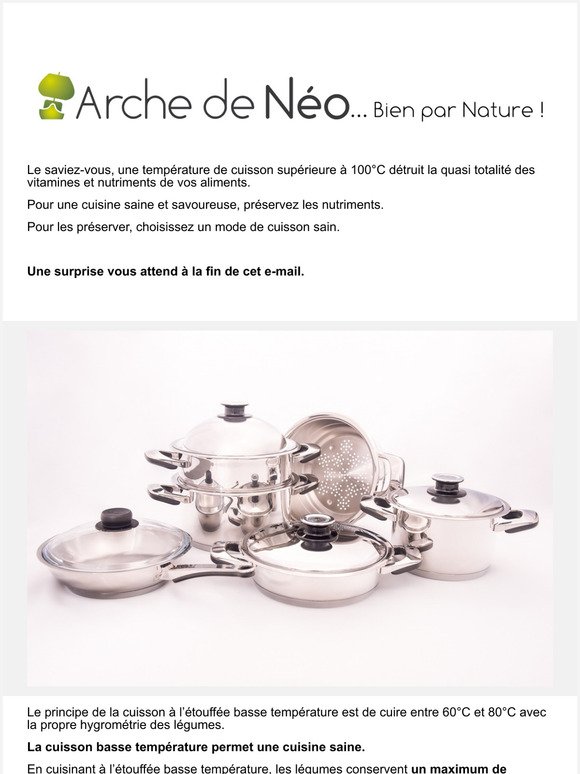 Batterie de cuisine induction inox 18/10- Arche de Néo