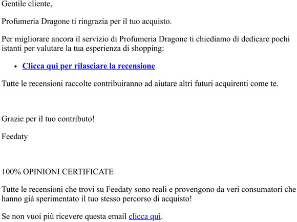 Profumeria Dragone - Lascia la tua opinione con Feedaty