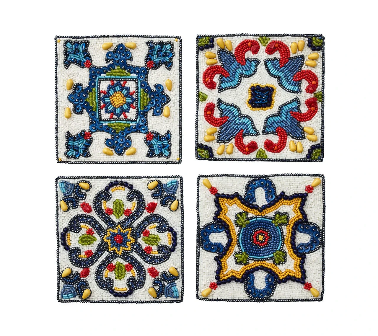 Image of Seville Drink Coasters in Multi, Set of 4 in a Gift Bag