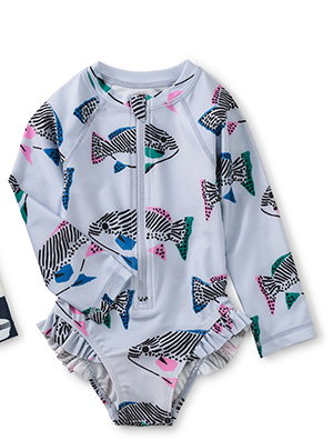 Rash Guard Baby Swimsuit - Coastal Fish