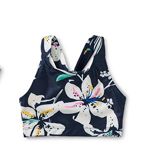 Cross Back Tankini - Tropical Lillies