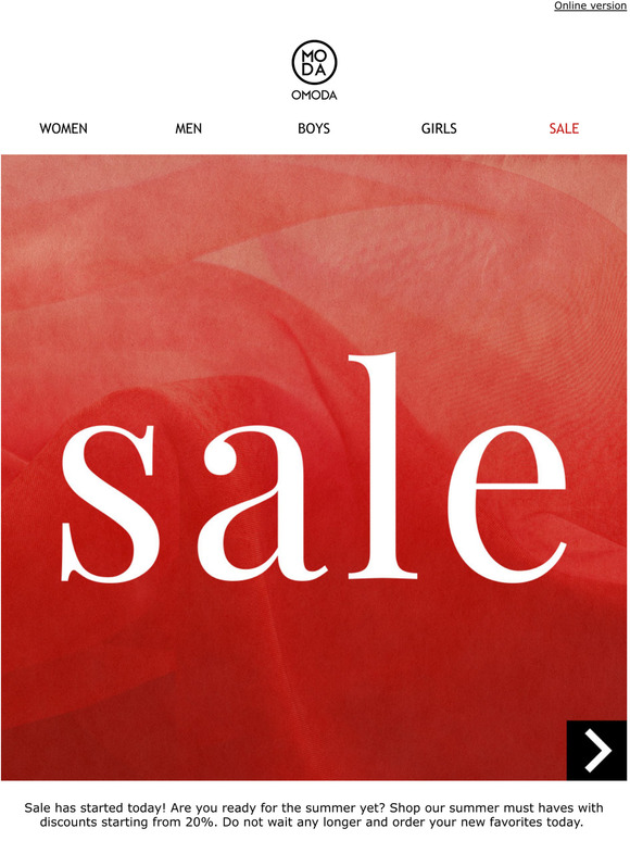 Sale! Shop with at least 20% discount