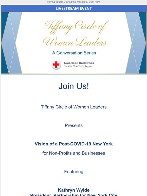 TOMORROW: Join us for Tiffany Circle of Women Leaders: A Conversation Series