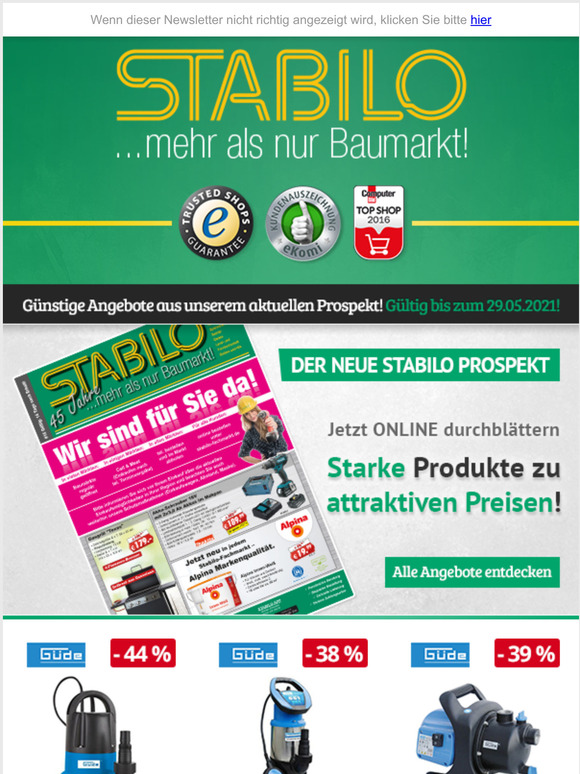 Stabilo Baumarkt Der neue STABILO Prospekt ist da Jetzt aktuelle