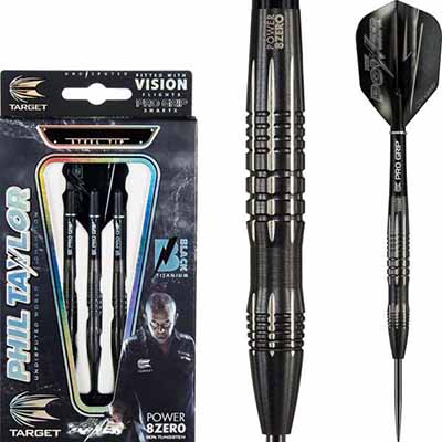 Target - Phil Taylor Power 8zero Black Titanium Typ C - Steeldart