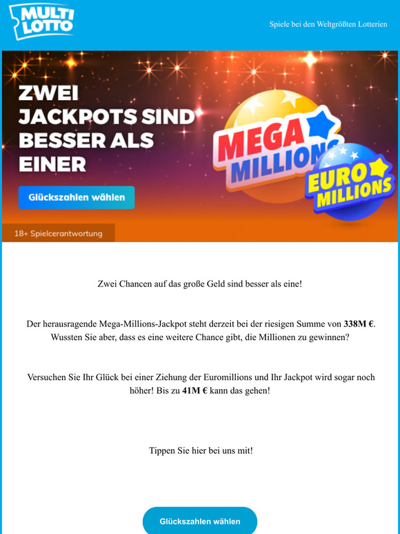 Zwei Lotterien und eine mit einem hheren Jackpot!