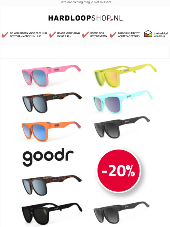 DinsDAGaanbieding - Korting op Goodr, Falke, Born en alle Bidons!