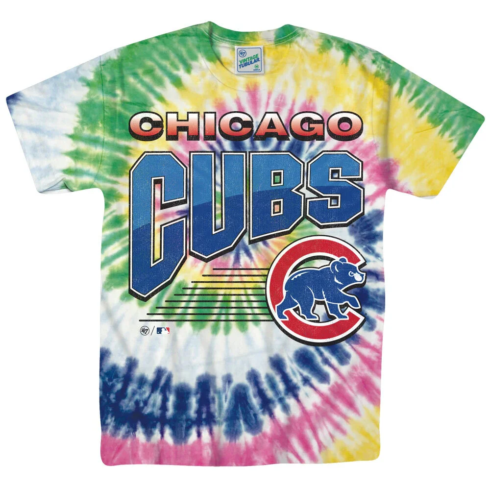 Image of Chicago Cubs Tie-Dye Vintage T-Shirt