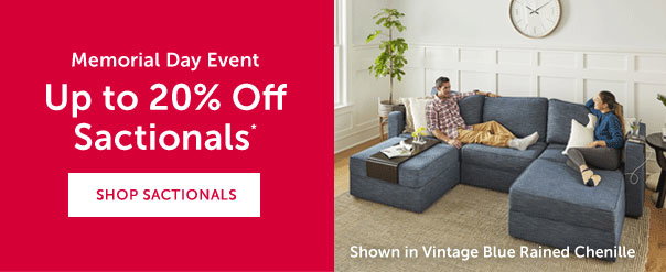 Memorial Day Event | Up to 20% Off Sactionals* | SHOP SACTIONALS >>