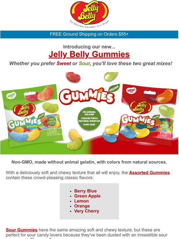 Jelly Belly Available Now New Jelly Belly Vegan Gummies Milled 0820