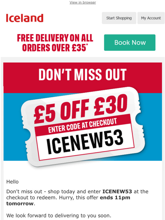 Dont miss out on 5 OFF