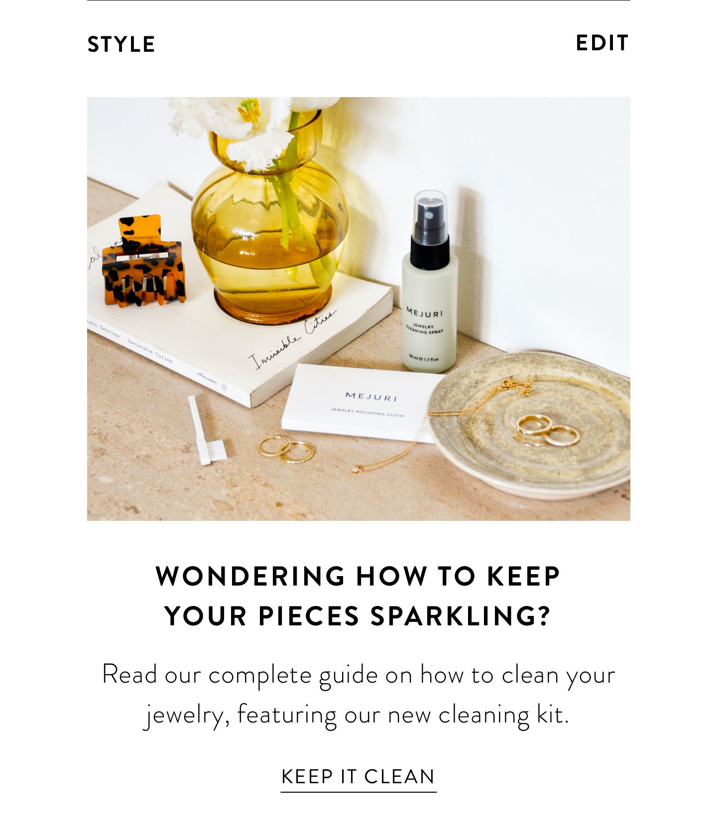 The Mejuri Guide to Cleaning your Jewelry