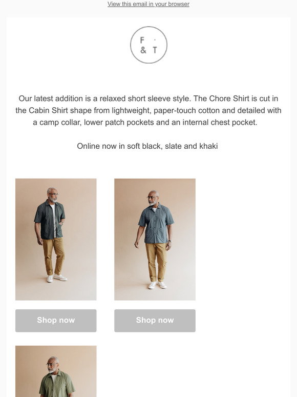 Short Sleeve Chore Shirt 