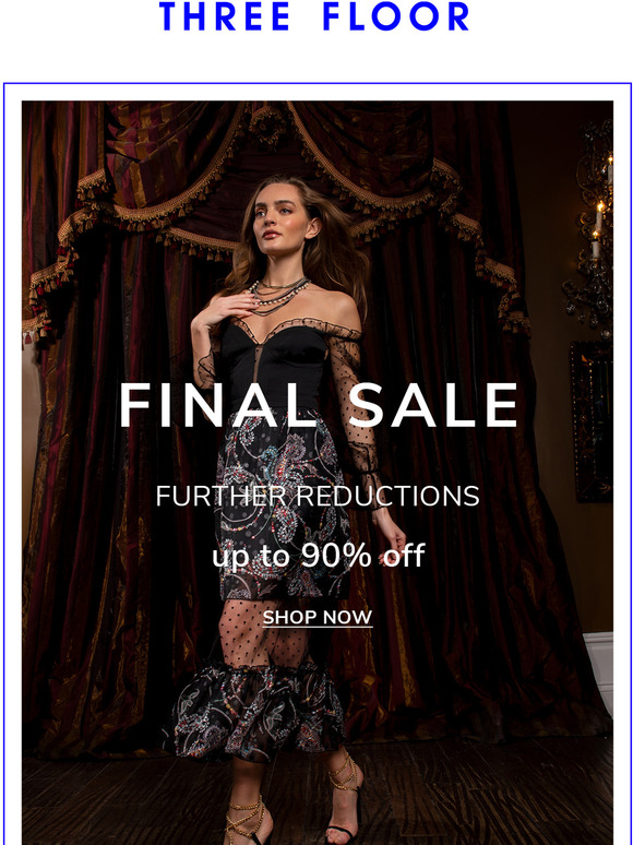 FINAL SALE. Further reductions - 15% off with code