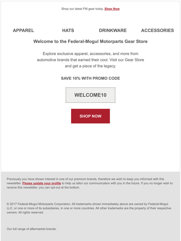 Welcome to BuyFM Gear. Here's your 10% Discount!
