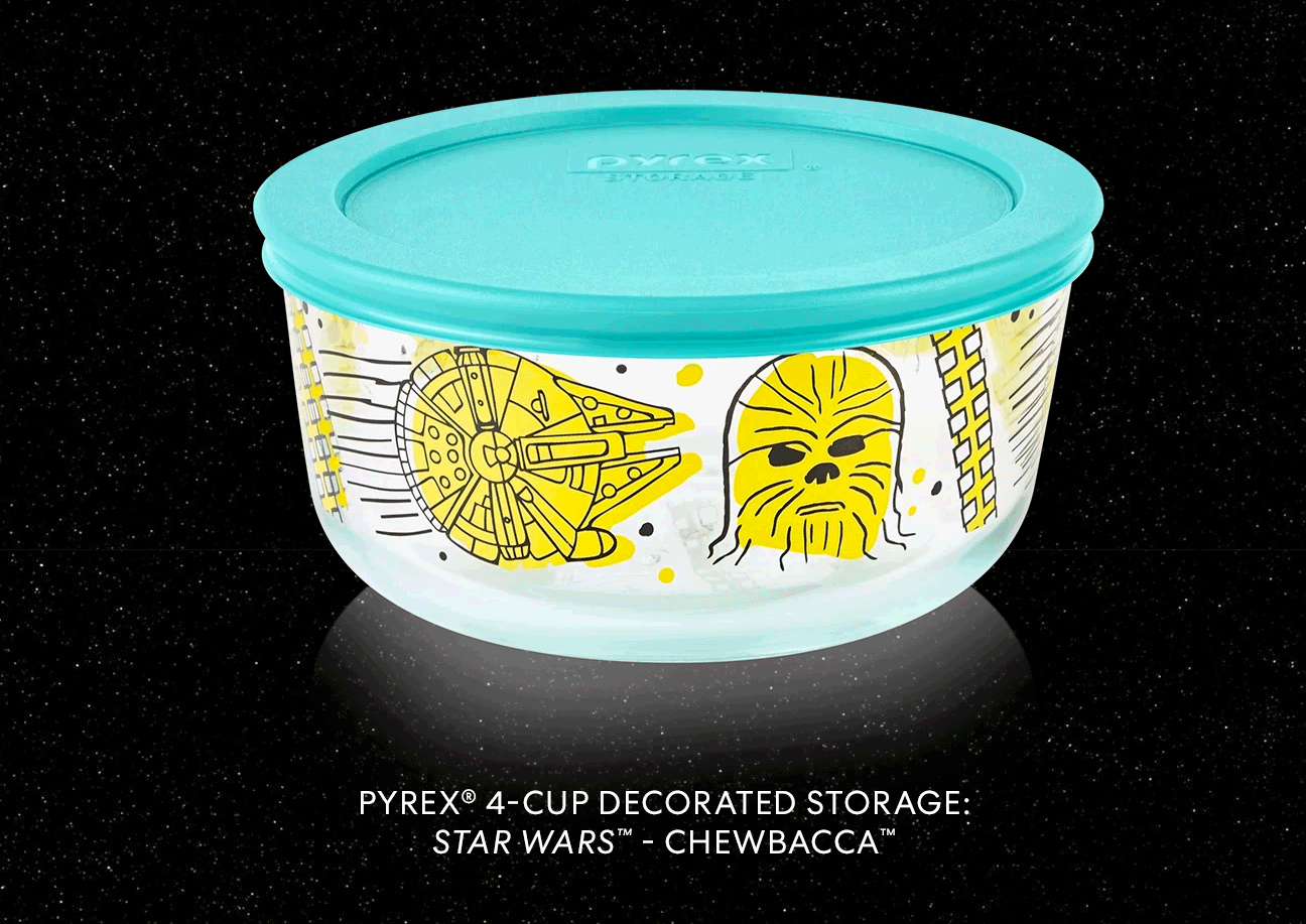 Pyrex Star Wars Chewbacca & Droids 4-pc. Glass Food Storage Set