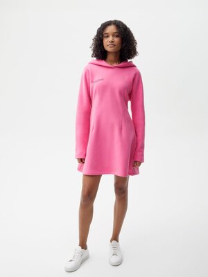 C-FIBER™ FUSION hooded dress—flamingo pink