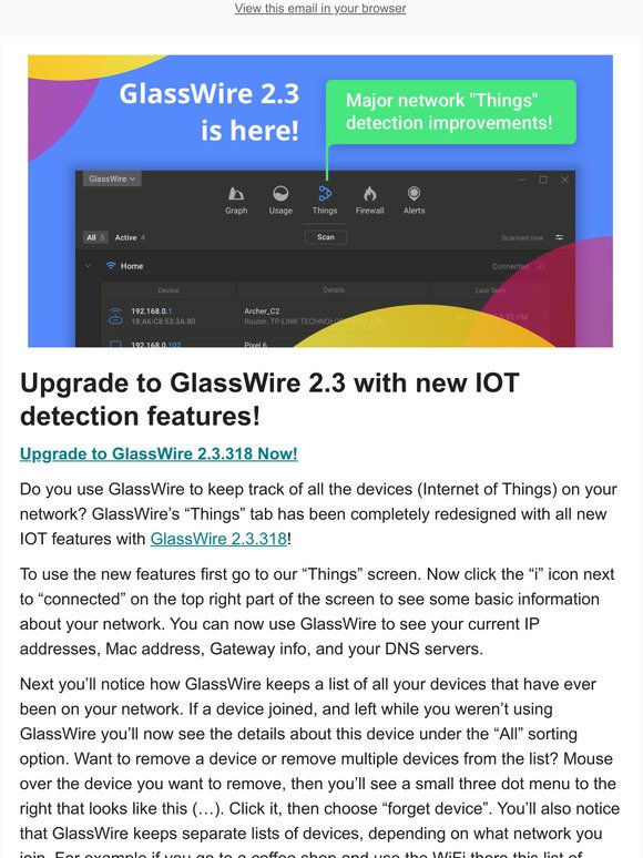 GlassWire 2.3 is now available with redesigned "Things"! 