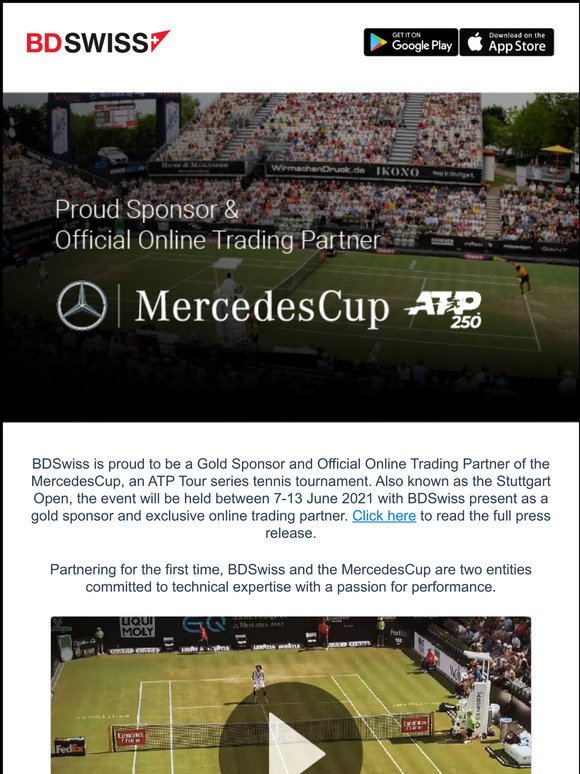 BDSwiss proudly sponsors the MercedesCup ATP Tour