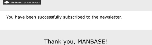 Newsletter subscription success