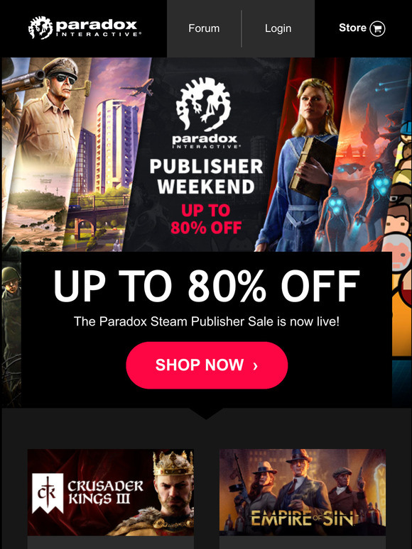 Paradox: Steam Summer Sale - Up to 75% OFF