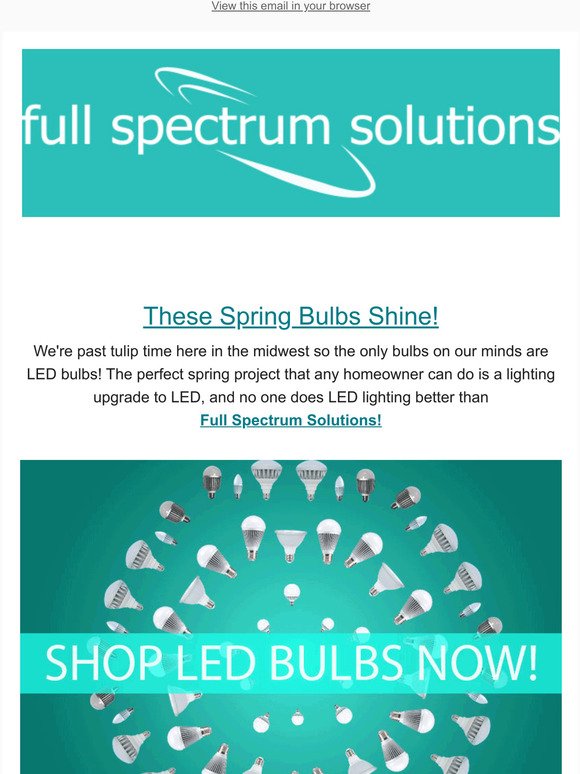 Bulbs and Tubes From Full Spectrum Solutions ON SALE!