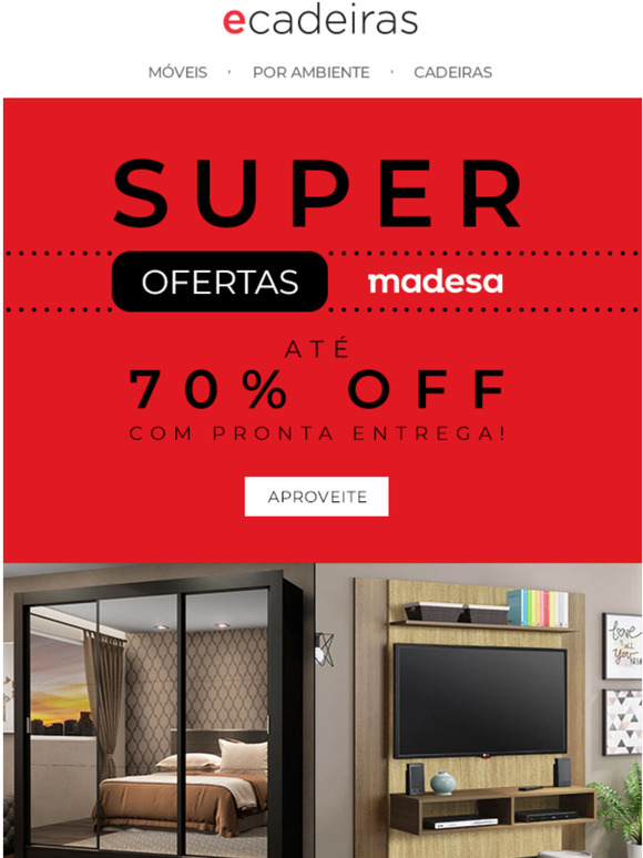 Super Ofertas Madesa com at 70% OFF e Pronta Entrega!
