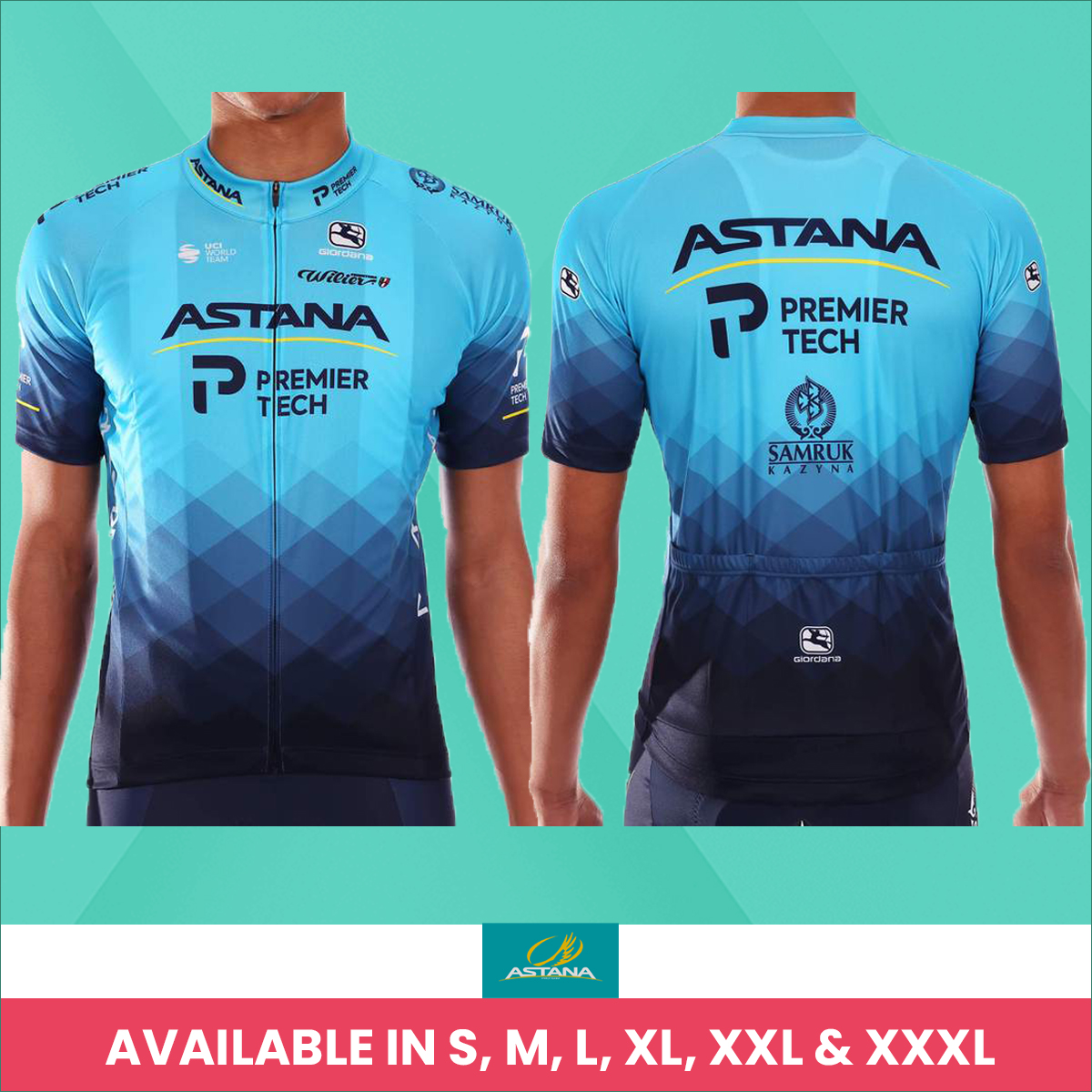 Astana - Premier Tech 2021 FRC Pro Short Sleeve Jersey Blue - M