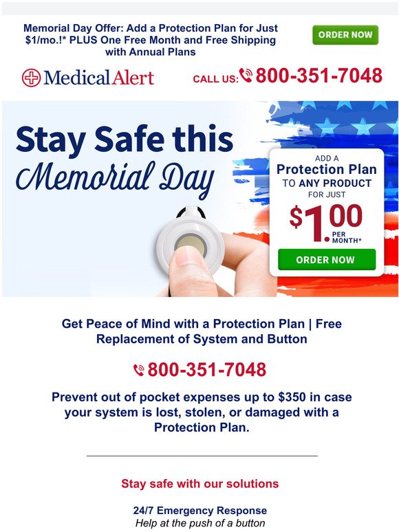 Memorial Day Offer: $1 Protection Plan
