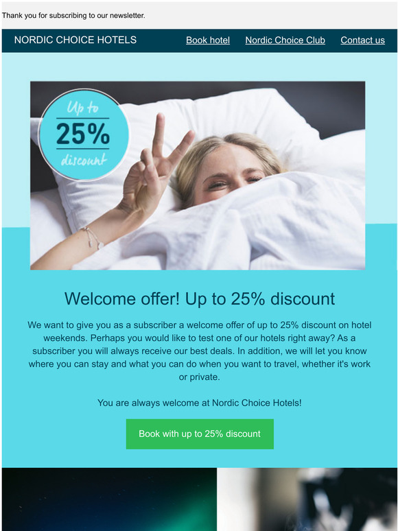Welcome offer! Up to 25% discount