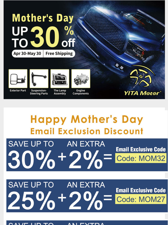 30% Discount for Last one Weekend, Dont Miss Out-YITAMOTOR