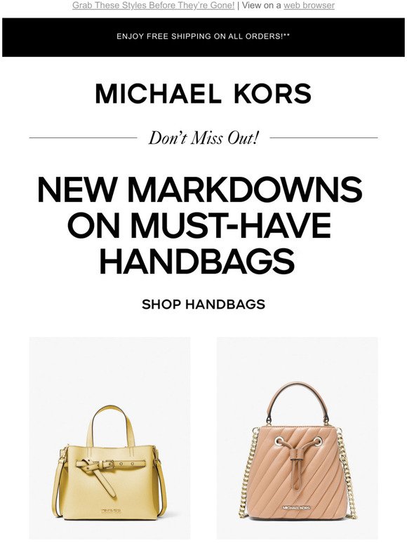 Michael Kors CA New Markdowns On MustHave Handbags Milled