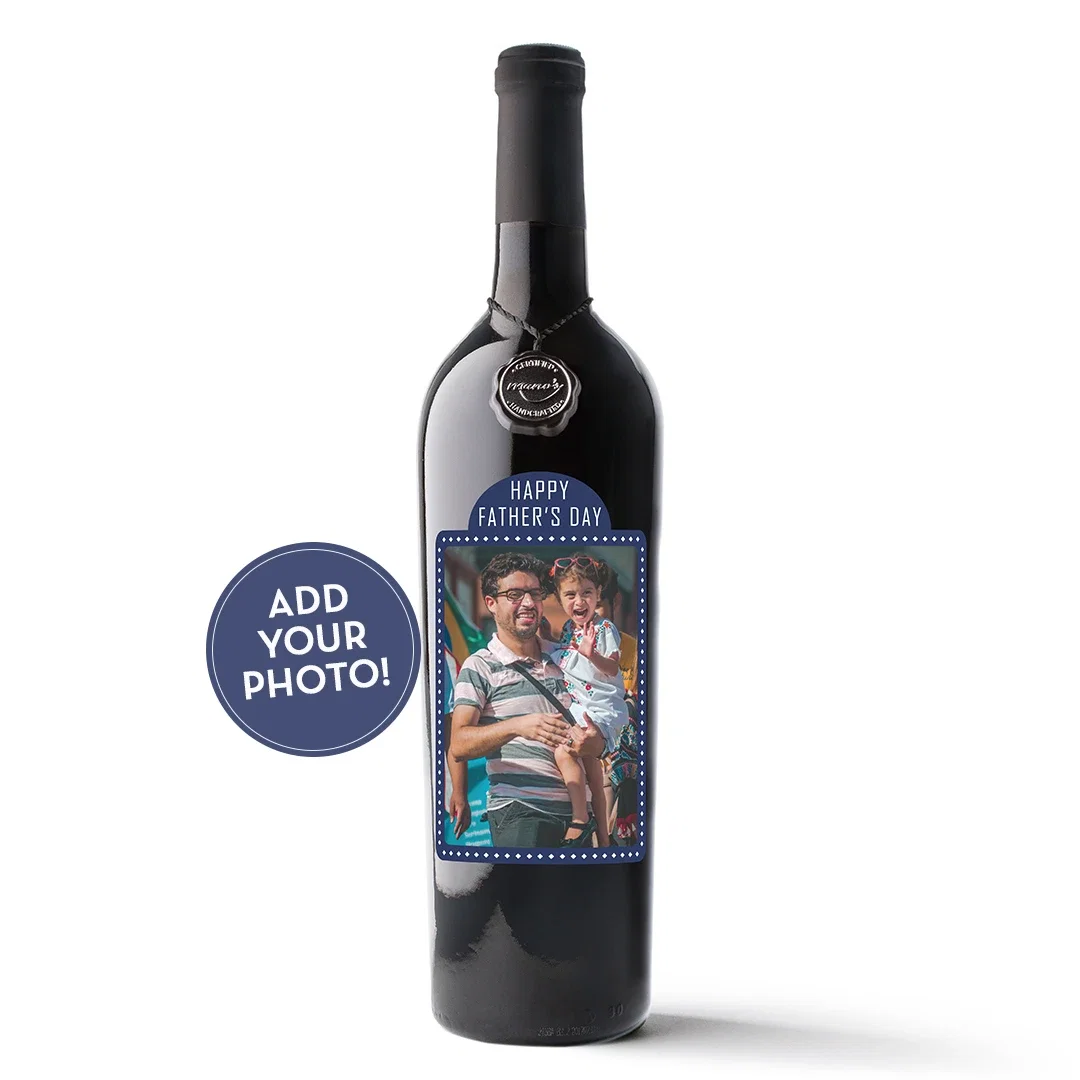 Image of Father's Day Custom Photo Label Cabernet Sauvignon