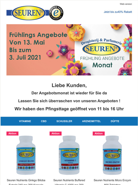 Frhlingsaktion   - Jetzt bis zu 40% Rabatt  - Seuren Health