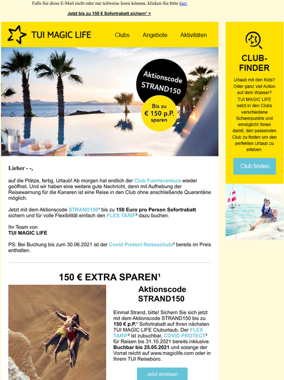 Bis zu 150  p.P. Sofortrabatt sichern