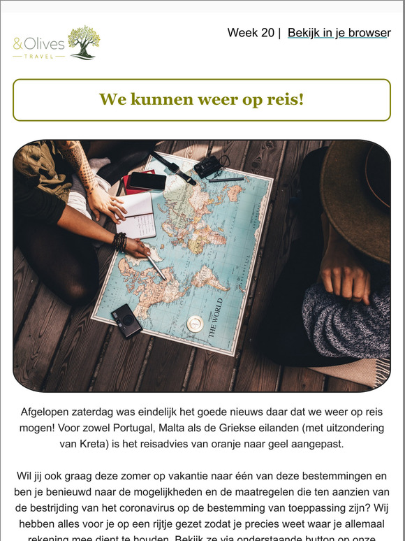 We kunnen weer op reis!