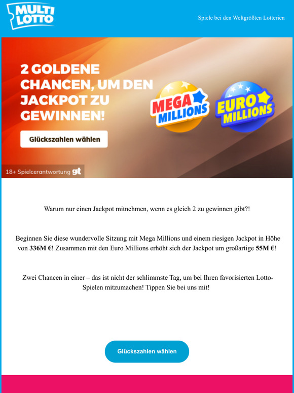 2 Lotto-Spiele fr den Jackpot!