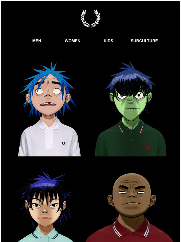 Fred Perry: Gorillaz Wear the Original Fred Perry Shirt | Milled