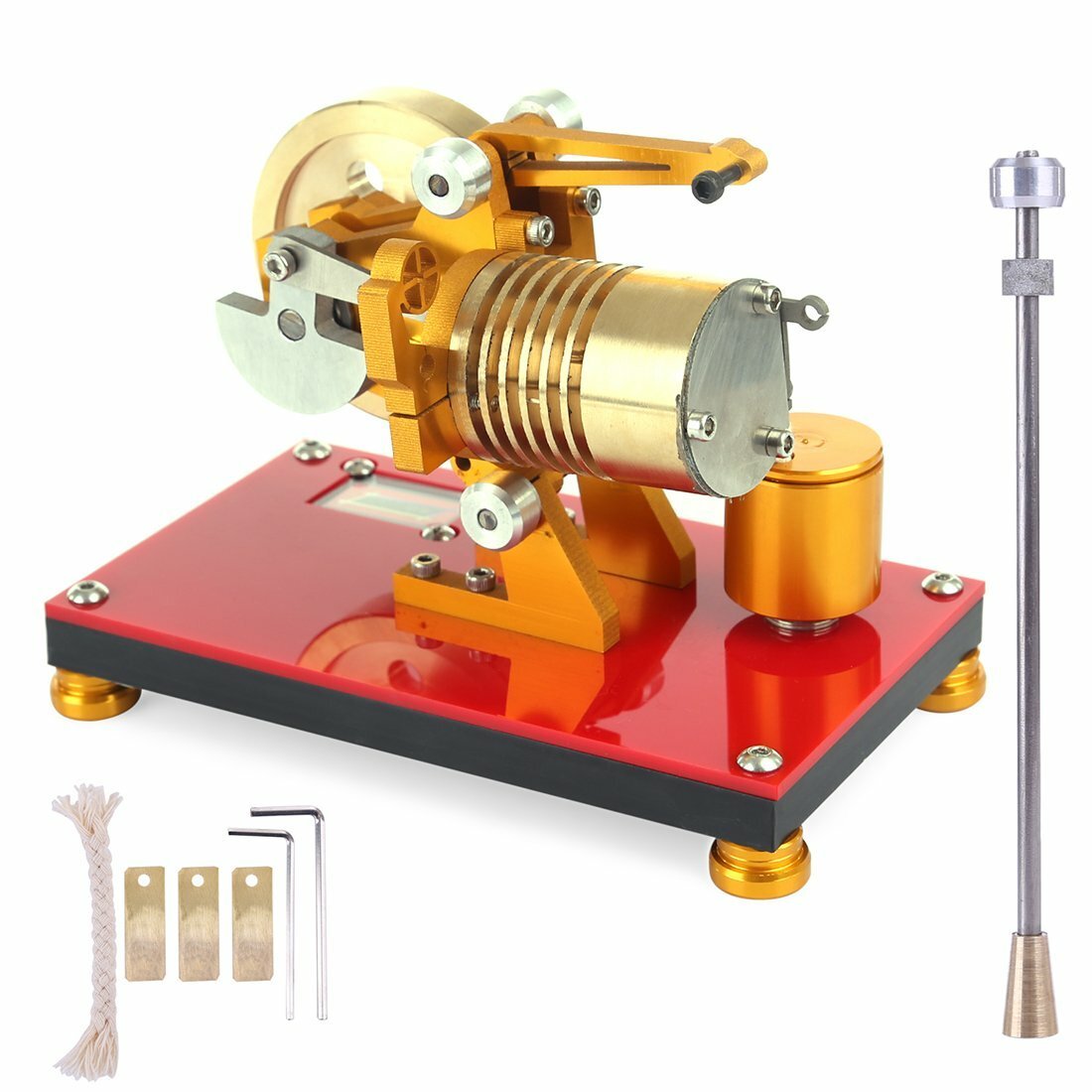 Live Vacuum Engine Hot Air Stirling Engine Model Flame Licker Fire Eater Engine 