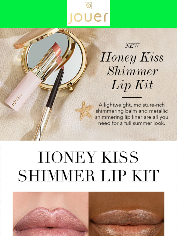 jouer honey kiss shimmer lip kit