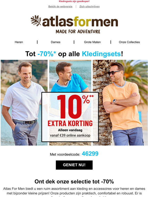 atlas for men NL: 2, 3, 4 of 5 stuks tot -70% | Milled