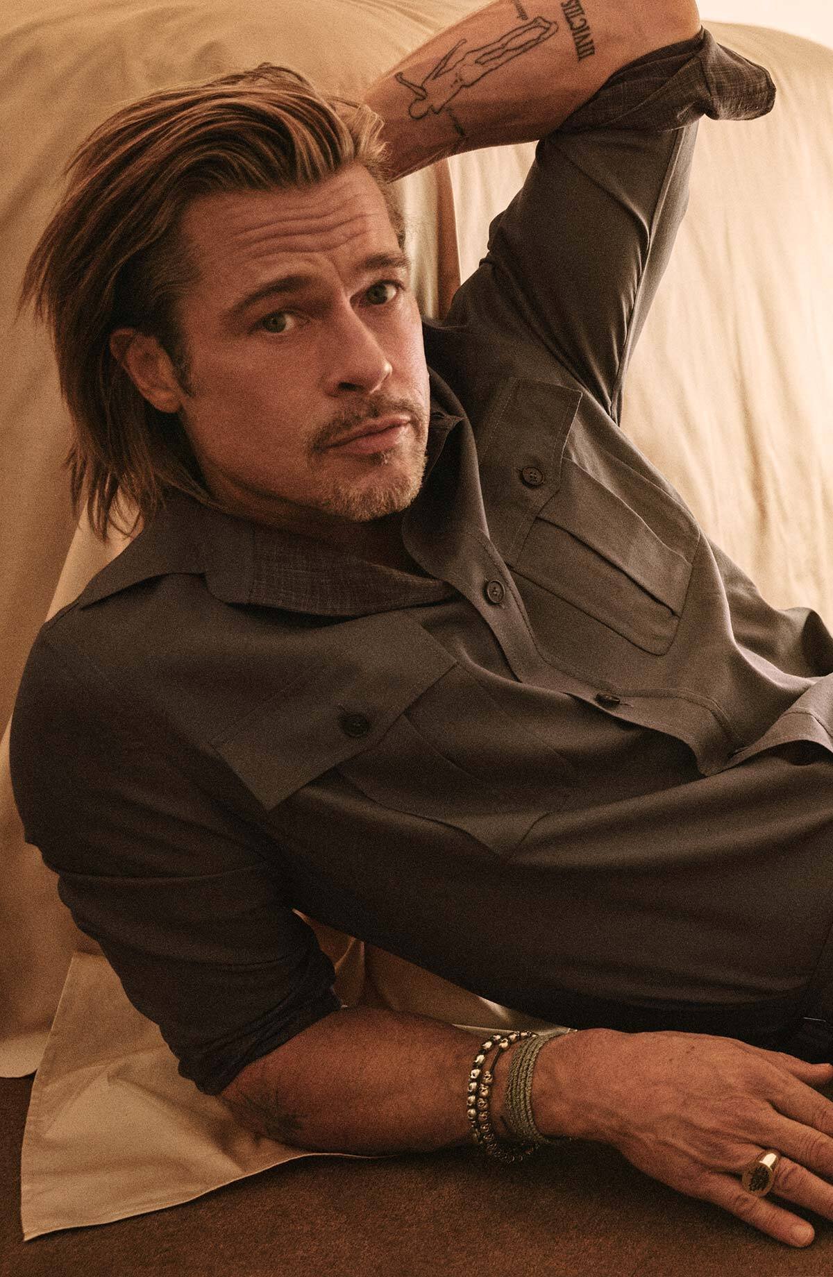 Naturally, Brad Pitt Is Looking Very Good In Brioni - Grazia USA